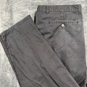 Honors Wrinkle Resist Pleated Chino Pants Mens 46x30 Black Cotton WR68-P